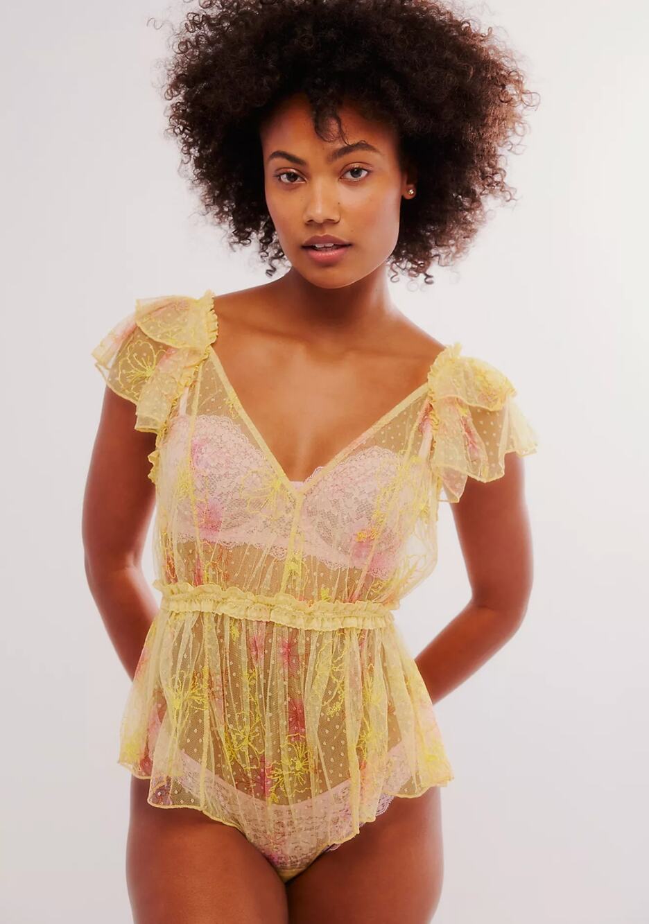 NWOT Free People Intimately Postcard From Paris Teddy | Size S